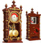Vintage Retro Swing Clock Building Set, Pendulum Clocks Building Block Toys with
