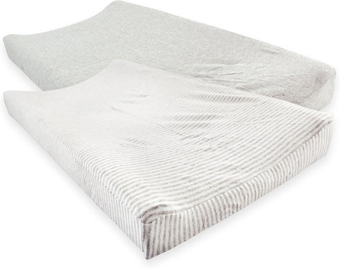 Touched by Nature Heather Gray Unisex Baby Organic Cotton Changing Pad Cover, One Size