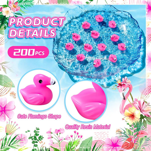 HFAYDZSW 300Pcs Mini Resin Flamingo Ducks, Cute Figurines for Cake Topper, Garden, Dollhouse, Landscape, Aquarium