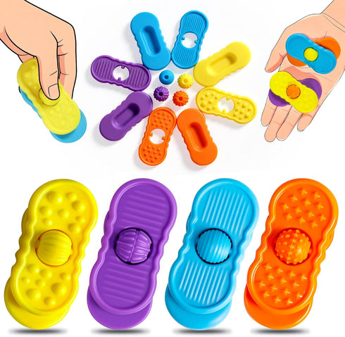Generic Sensory Slider Fidget Stones Set Rolling Beads, 8 pcs 4 Pairs Silent