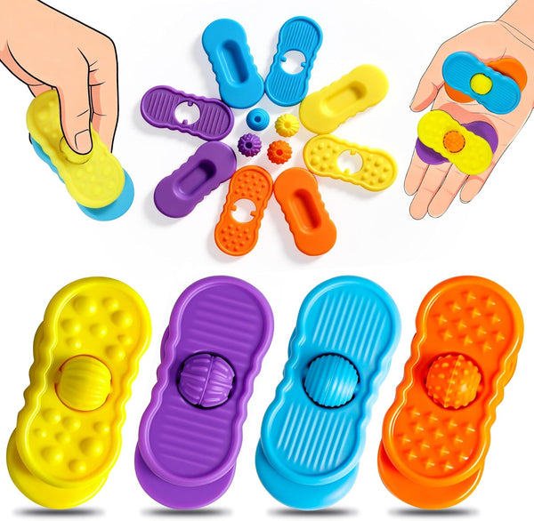 Generic Sensory Slider Fidget Stones Set Rolling Beads, 8 pcs 4 Pairs Silent