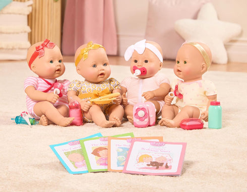 Baby Sweetheart by Battat Bath Time 12-Inch Soft-Body Newborn Baby Doll with Story Book & Accessories