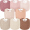 Susurration Muslin Baby Bibs 8 Pack Bandana Drool Bibs, Soft Square Adjustable