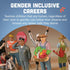 Constructive Playthings 12-Piece Diverse Career Toy Figure Set for Kids