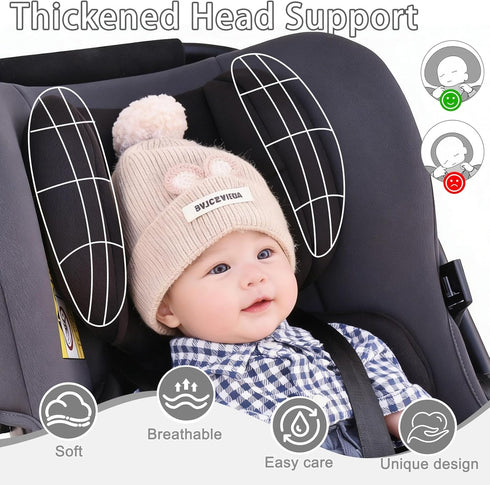yarboofo Infant Car Seat InsertCarseat Head Support for Baby Preemie Newborn Infant,Babies Insert for Doona