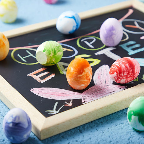 28 Set, JOYIN Pcs Easter Sidewalk Chalk Eggs Easter Eggs Chalks, Gifts for Boys Girls Kids Toddlers Basket Stuffers