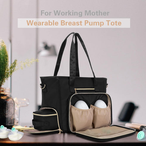 Momcozy S12 Momcozy M5, BAFASO Wearable Breast Pump Bag with Cooler and Laptop Sleeve (Compatible with Pro, Elvie)