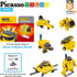 PicassoTiles STEM Kids Solar Powered Space Robot Educational Building Toy 6-in-1 DIY Kit for Age 8+