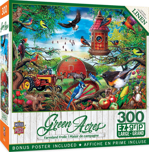 Masterpieces 300 Piece EZ Grip Jigsaw Puzzle - Farmland Frolic - 18"x24"
