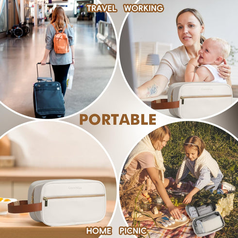 CarryWise 3 Pack, Breast Milk Cooler Travel Bag with Ice Waterproof Breastmilk Cooler Storage Bag, Portable & Versatile