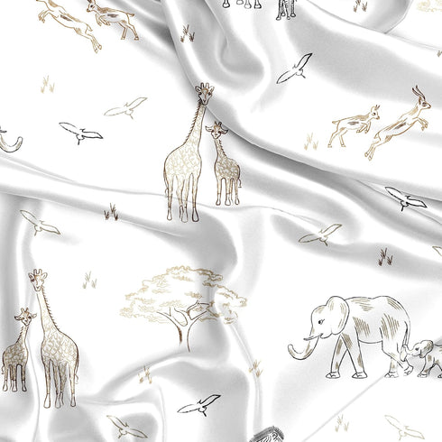 Sweet Jojo Designs Jungle Safari Animals Boy Girl Gender Neutral Baby Satin Fitted Crib Sheet Infant Newborn Nursery
