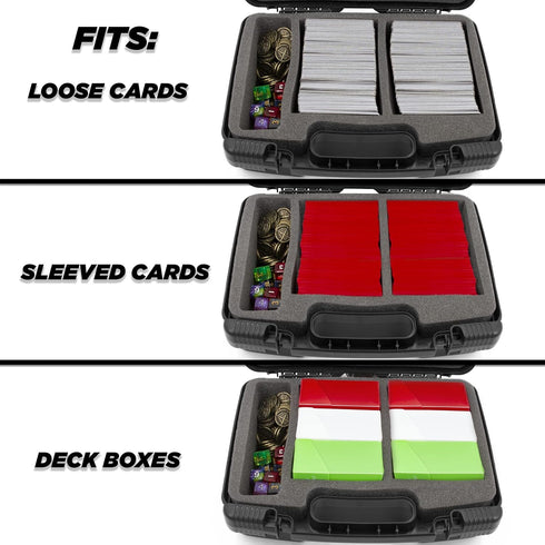 CASEMATIX Trading Card Case and Organizer for 960 Cards, Hard Shell Card Holder with 8 Dividers and Protective Foam