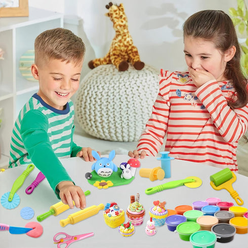 10 Dough Tools Piece Plastic Dough Tools for Kids with Rollers, Rolling Pins, Scissors