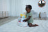 Stella's Dreamy Baby Doll Crib with Canopy & Mobile - Soft Fabric Design