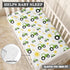 QINBEIDU 28"x52" Green Tractor Farm Fitted Crib Sheet Yellow Sun and Rice Crops Standard Crib Mattress Fitted Sheet