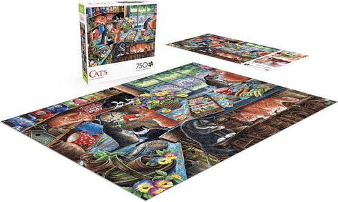 Buffalo Games - Irina Garmashova-Cawton - in The Garden Shed - 750 Piece Jigsaw Puzzle for Adults - Finished Size 24.00