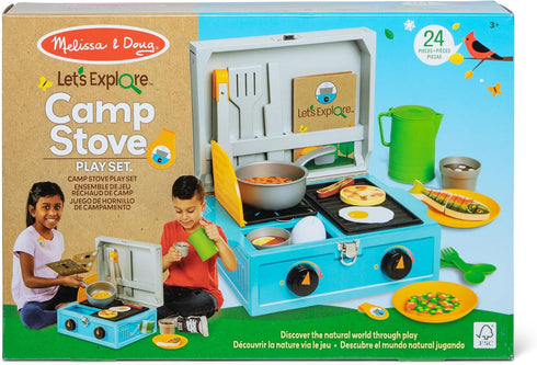 Melissa & Doug Let’s Explore Camp Stove Play Set - 24 Pieces, FSC Certified for Kids' Play