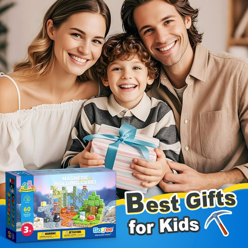 Set 3+ 1'' Soyee Magnetic Blocks - Build Mine Magnet World Forest Mine Magnet Building Blocks Kids Toys for Year Old
