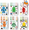 T-Antrix 24 Sheets Make Your Own Robot Stickers Make A Face Stickers for