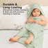 2-Pack, 35x35 KeaBabies Muslin Hooded Baby Towels for Newborn Girls, Boys - Organic Cotton Baby Bath Towels Hooded