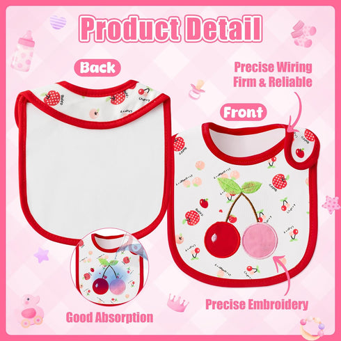 24Pcs 6-12 Cotton Waterproof Baby Bibs - Adjustable Hook Loop Closure Bib for Feeding Teething Drooling Eating, Months