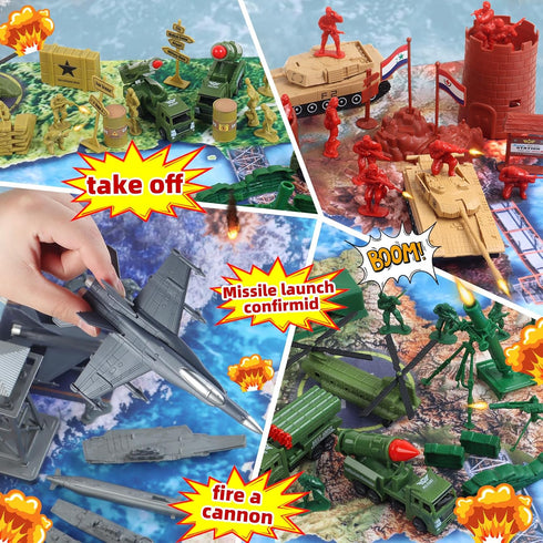 Kaelinda Playset, 4-7 6-8 8-12, 3 4 5 6 7 Army Men Action Figures Army Toys for Boys Age Toy Soldiers with Military