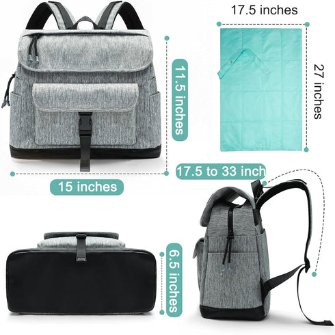 Backpack, 12 4 MOMINSIDE Diaper Bag Small Diaper Bag, Mini Baby Diaper Bag with Pockets, Insulated Pockets, Changing