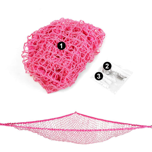 Jumbo Toy Hammock 83" Stuffed Animals Storage Net, Extra Large Kids Mesh Toy Organizer Wall Sling (Pink)