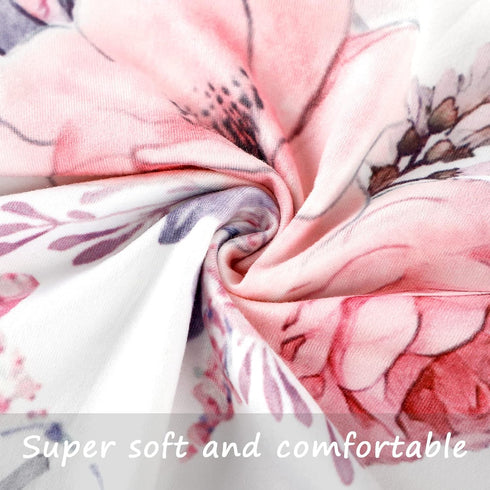 Nursing Pillow Cover Girls, Floral Breastfeeding Pillow Cover for Baby, Snug Fits Newborn Nursing Pillow Case, Super