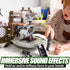 Set SYNCFUN Military Toy with Army Base, Vehicles, Action Figures & Weapon Accessories, Helicopter with Light & Sound