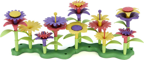 Green Toys Build-a-Bouquet, 44 Piece Pretend Play, Motor Skills Building and Stacking Kids Toy Set, Made in USA