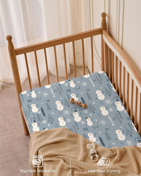 52x28Standard 4 Pack Baby Crib Sheets for Boys and Girls, Toddler Bed Sheets Fitted for Crib and Toddler Mattresses