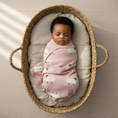 100% Cozy Luxury Knit Baby Receiving Blanket - Cotton Soft Lightweight Receiving Swaddler Blanket for Shower Gift