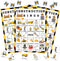 Construction Party Bingo Game - 24 Player Construction Truck Bingo Cards Set for Family Activity and Party Supplies
