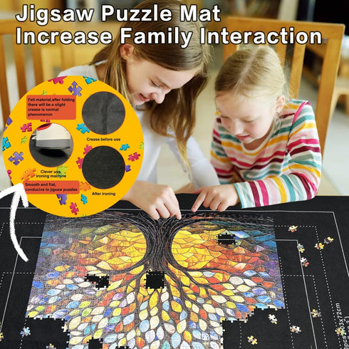 Napzy 3000pcs 8PCS Puzzle Mat-Jigsaw Puzzles Matt Roll Up to Roll-up Puzzled Board Puzzling Organizers and Storage