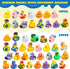 30 Summer JOYIN Pcs Rubber Ducks, Random Assortment Ducks Bulk with Mesh Carry Bag, Mini Rubber Duckies for Baby Bath