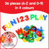 edxeducation Transparent Letters and Numbers Mini Jar, Colorful Plastic Light Box Accessory for Sensory Play