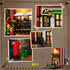 Set 1241 12+ INSOON Detective Bookend Building with Lights, PCS Detective Agency Street House Building Block Kit