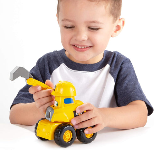 CAT Construction Toys, Junior Crew Excavator EduCATional Vehicle with Kid Sounds and Animated Face for Ages 2+