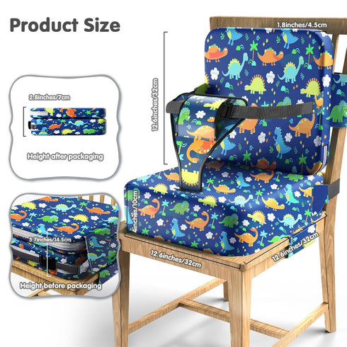 TIOPSUUO Straps,2PCS 3-12 Toddler Booster Seat for Dining Table,Booster Seat for Kitchen Chair with Extended Portable