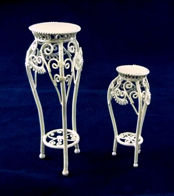 Dollhouse Miniature Plant Stands - Set of Two