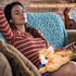 Heatable & Coolable Orange Cat Stuffed Animal, Microwave Heating Pad for Cramps & Pain, Plush Cat Toys Gifts