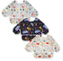 3 Pcs Long Sleeved Bib Set | Baby Waterproof Bibs with Pocket Bundle for Toddler, 6-24 Months