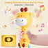0-3-6-12 Musical Baby Rattle Toy, Soft Silicone Infant Teething Light-Up Rattle for Sensory Development, Easy Grasp