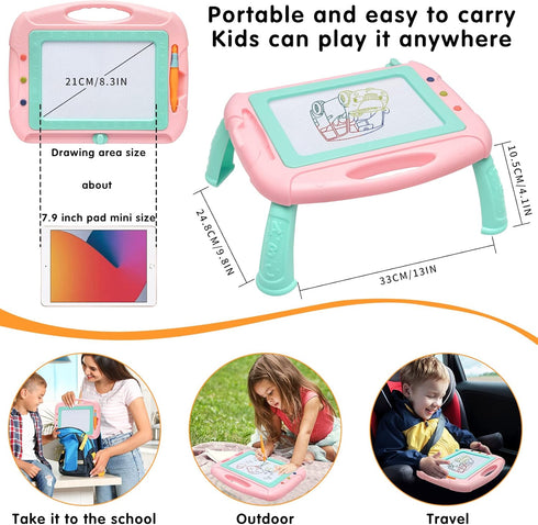 Toys for 1-2 Year Old Girls, Magnetic Drawing Board Toddler Toys, Erasable Doodle Board for Kids Birthday Gifts