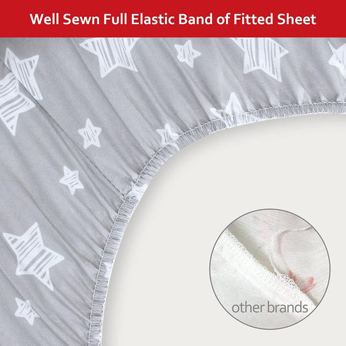 3 Set, Set Moonsea Toddler Bed Sheets, Piece Toddler Sheet Soft Breathable Crib Bedding for Boys Includes a Flat Sheet