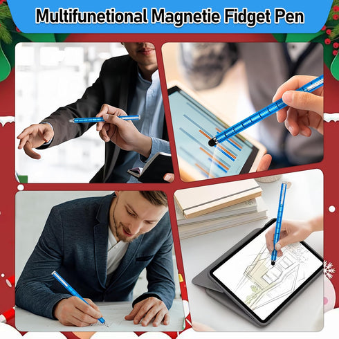 Magnetic Fidget Pen, Deformable Metal Gadget for Adults & Teens, Stress Relief Novelty Toy, Unique Birthday Mothers Day