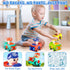 1-3, 4PCS Set 12-18 1st 1-2 Keamaidy Baby Car Toys for Toddler Press to Go Push Car, Infant Play Whistle Vehicle Toy