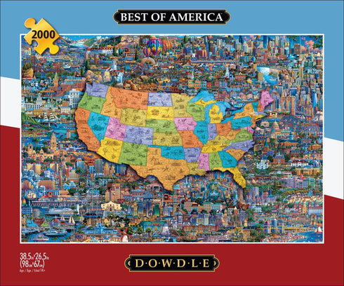 Buffalo Games - Eric Dowdle - Best of America - 2000 Piece Jigsaw Puzzle for Adults Challenging Puzzle Perfect for Game Nights - Finished Puzzle Size is 38.50 x 26.50