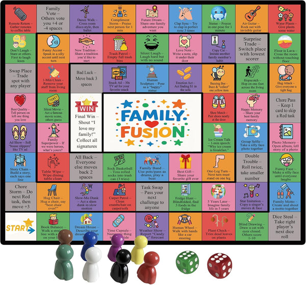UJoylify Family Fusion: Board Games for Family & Friends, Fun Game Night Gifts